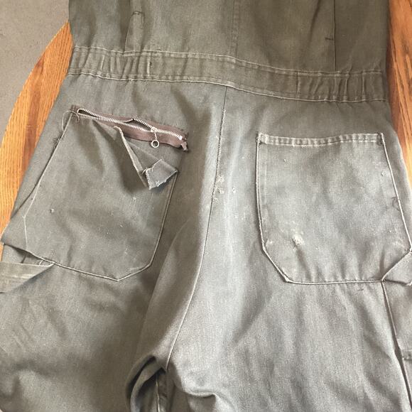 Vintage Dickies Grunge Distressed Work Jumpsuit Mechanic Coveralls Stained Torn - Picture 13 of 16